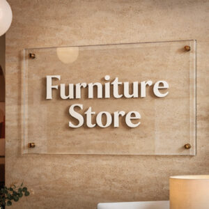Acrylic Sign Embossed