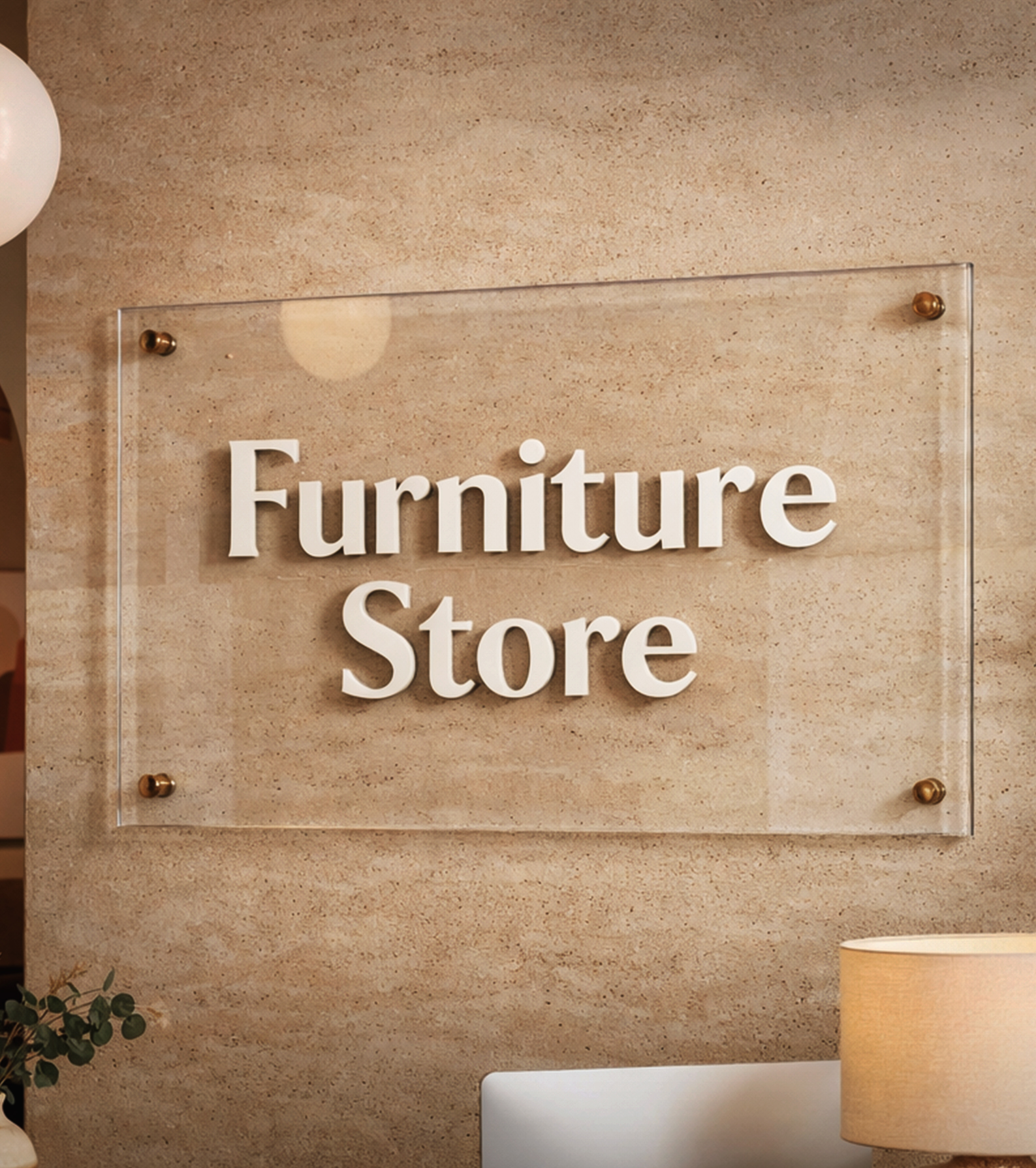 Acrylic Sign Embossed
