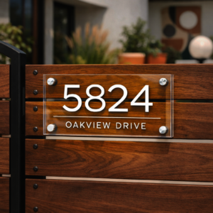 Acrylic Address Sign